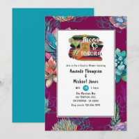 Mexikanische Fiesta Tacos und Tequila Paare Dusche