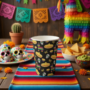 Mexikanische Fiesta & Tag der Toten Pappbecher