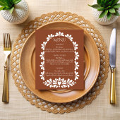 mexikanische Fiesta talavera terracotta boho Menük