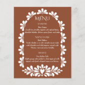 mexikanische Fiesta talavera terracotta boho Menük (Vorderseite)