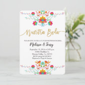 Mexikanische Fiesta Wedding Couples Einladung (Stehend Vorderseite)