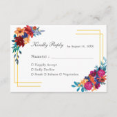 mexikanische Fiesta Wedding RSVP Card Begleitkarte (Vorderseite)