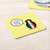 Mexikanische Flagge als Gesprächspartnerin mit Pen Rechteckiger Pappuntersetzer (angewinkelt)