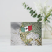 Mexikanische Flagge auf Karte (Stehend Vorderseite)