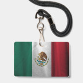 mexikanische Flagge Ausweis (Rückseite mit Schlüsselband)
