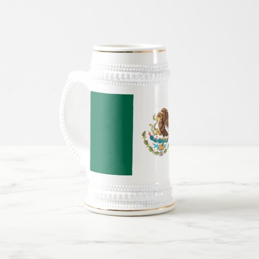 mexikanische Flagge Bierglas (Vorderseite Links)
