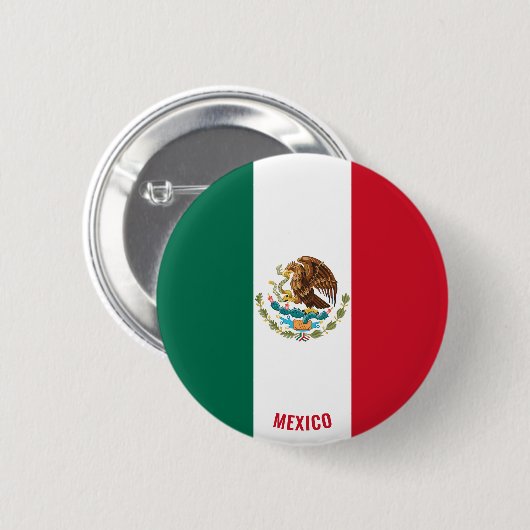 Mexikanische Flagge Charming Patriotic Button (Vorne & Hinten)