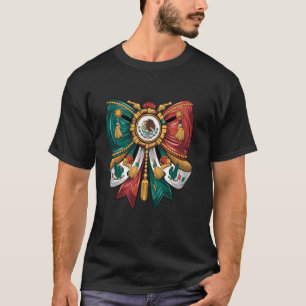 Mexikanische Flagge Coquette-Schleife Spanisch Lat T-Shirt