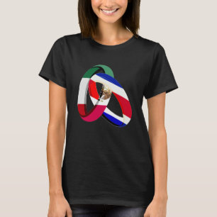 Mexikanische Flagge Costa Rica Grown Ring Ehe Hoch T-Shirt