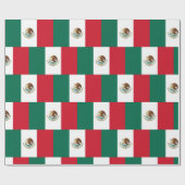 mexikanische Flagge - Fahne aus Mexiko-Umschlagpap Geschenkpapier (Flach)