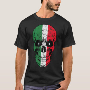Mexikanische Flagge farbenfroher Schädel mexikanis T-Shirt