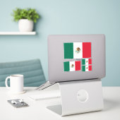 Mexikanische Flagge - Flagge Mexikos Aufkleber (Laptop auf Schreibtisch)