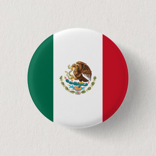 mexikanische Flagge, Flagge Mexikos Button (Vorderseite)