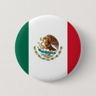 Mexikanische Flagge - Flagge Mexikos Button