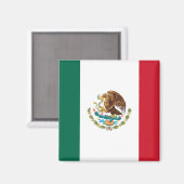 Mexikanische Flagge - Flagge Mexikos Magnet (Vorderseite/Rückseite)