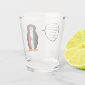 Mexikanische Flagge Frau Pinguin Shot Glass Schnapsglas (Rückseite)