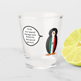 Mexikanische Flagge Frau Pinguin Shot Glass Schnapsglas