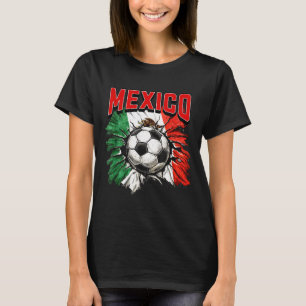 Mexikanische Flagge Fußball Mexiko Stolz Fußball F T-Shirt
