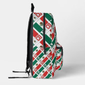 Mexikanische Flagge gepflasterte grüne Personalisi Bedruckter Rucksack (Links)