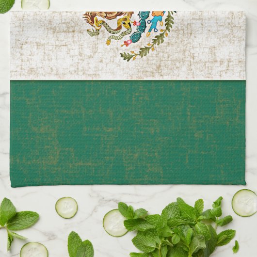 MEXIKANISCHE FLAGGE Geschirrtuch (Gefaltet)