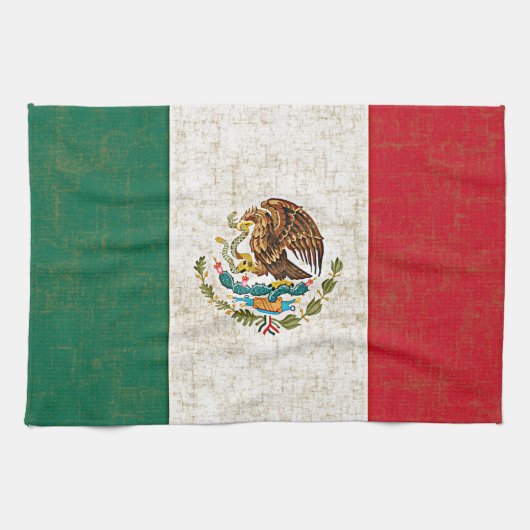 MEXIKANISCHE FLAGGE Geschirrtuch (Horizontal)