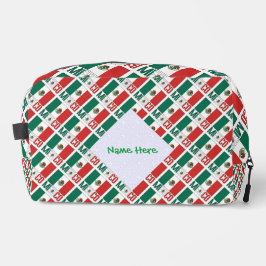 Mexikanische Flagge geteerte grüne Persönlichkeit Waschbeutel