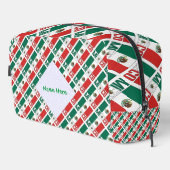 Mexikanische Flagge geteerte grüne Persönlichkeit Waschbeutel (Rechte Ecke)