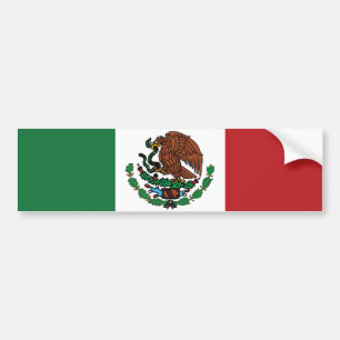 Mexikanische Flagge Grün Weiß Rot Mexiko Patriotis Autoaufkleber