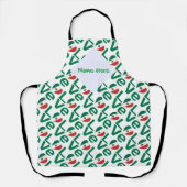 Mexikanische Flagge Herz Grüne LIEBE geteert Perso Schürze (Vorderseite)