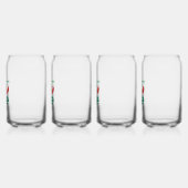 Mexikanische Flagge Herz Grüne LIEBE Personalisier Dosenglas (Links)