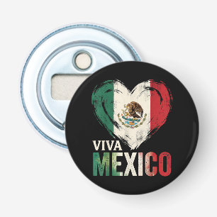 Mexikanische Flagge Herz Viva Mexiko Unabhängigkei Flaschenöffner