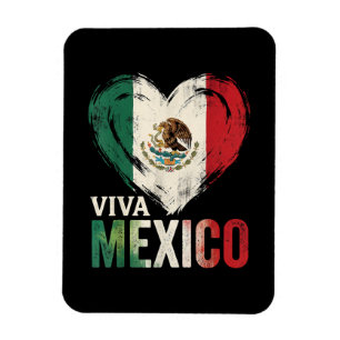 Mexikanische Flagge Herz Viva Mexiko Unabhängigkei Magnet