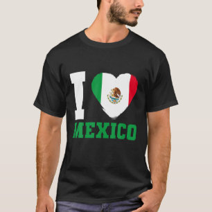 Mexikanische Flagge I Liebe Mexiko T-Shirt
