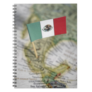 Mexikanische Flagge in der Karte Notizblock