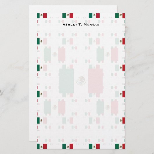 Mexikanische Flagge in mehreren farbenfrohen Schic Briefpapier (Vorne/Hinten)