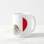 mexikanische Flagge Kaffeetasse (VorderseiteRechts)
