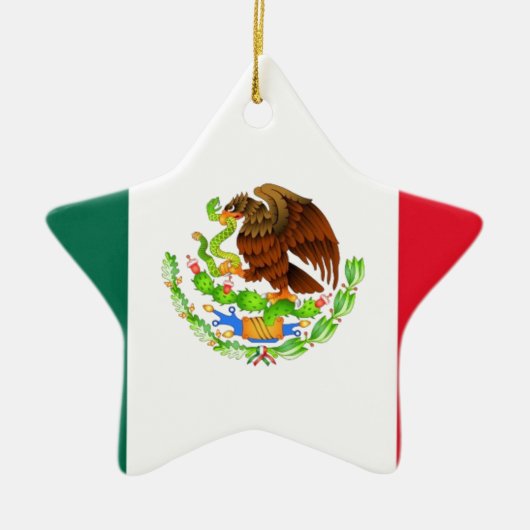 mexikanische Flagge Keramik Ornament (Vorne)
