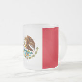 mexikanische Flagge Mattglastasse (VorderseiteRechts)
