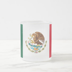 mexikanische Flagge Mattglastasse