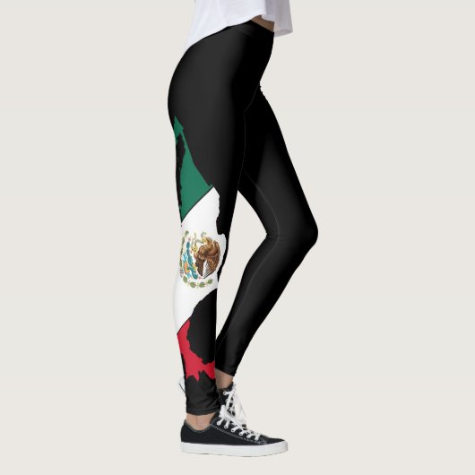 Mexikanische Flagge Mexikanische Frauen modernes S Leggings (Rechts)