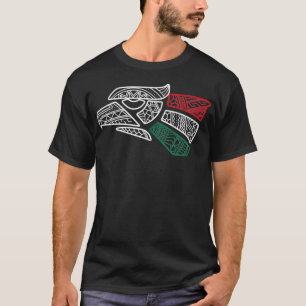 Mexikanische Flagge mexikanischer Adler Aztec Styl T-Shirt