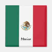 Mexikanische Flagge & Mexiko - Ferien-/Sportfans Magnet (Vorne)