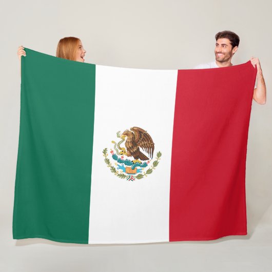 Mexikanische Flagge (Mexiko) Fleecedecke (Beispiel)