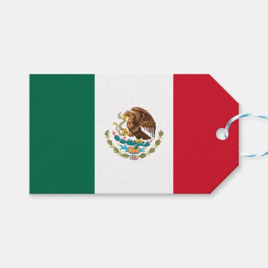 Mexikanische Flagge (Mexiko) Geschenkanhänger (Vorderseite (Horizontal))