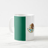 Mexikanische Flagge (Mexiko) Kaffeetasse (Vorderseite Links)
