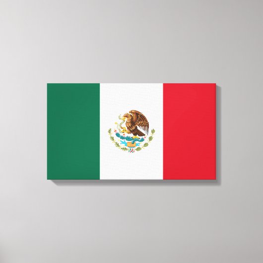 Mexikanische Flagge (Mexiko) Leinwanddruck (Vorderseite)