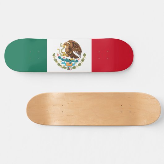 Mexikanische Flagge (Mexiko) Skateboard (Horizontal)