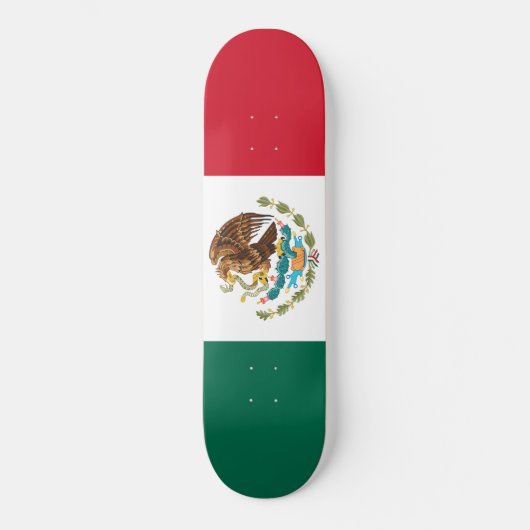 Mexikanische Flagge (Mexiko) Skateboard (Vorderseite)