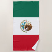 Mexikanische Flagge (Mexiko) Strandtuch (Vorderseite)