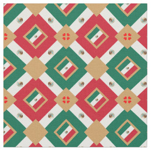 mexikanische Flagge & Mexiko Trendy Fabric Mode Stoff